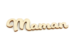 mot maman en bois - Déco en bois brut - 10doigts.fr