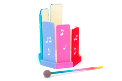 octoblock pintura y mazo - Instrumentos de madera - 10doigts.fr
