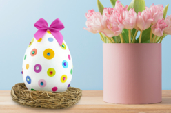Œuf de Pâques dans un nid de paille - Accessoires décoratifs de Pâques - 10doigts.fr - 2