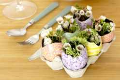 huevos de papel maché decopatch - Soportes de Pascua para decorar - 10doigts.fr