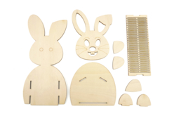 Easter Bunny and Wooden Basket - 2 - Easter Decor Supports - 10doigts.com - Easter Decor Supports - 10doigts.fr