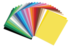 Papier léger multicolore, 25 x 35 cm - 25 feuilles - Papiers colorés - 10doigts.fr