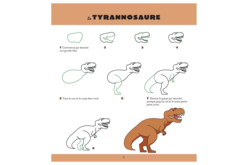 pas à pas dessins dinosaures - Livres de coloriage et dessins : pour apprendre et s'évader - 10doigts.fr - 2