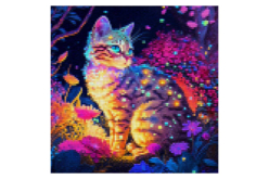 peinture diamant chat - Diamond Painting : Kit complet - 10doigts.fr - 2