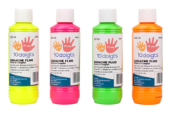 Gouache 10doigts fluo, 250 ml - 4 colores - Pintura gouache 10doigts – 10doigts.fr