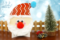 Papá Noel con bolas de algodón - Pompones para manualidades creativas - 10doigts.fr