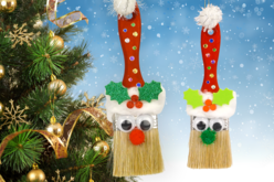 Papá Noel con un pincel - Pinceles brochas - 10doigts.fr