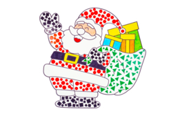 père noel en gommettes - Gommettes formes assorties : un univers pour créer sans limite - 10doigts.fr - 2