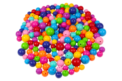 perles brillantes rondes en acrylique - Perles Acrylique - 10doigts.fr