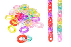 Perles grosses mailles translucides - 40 pcs - Perles Acrylique - 10doigts.fr - 2