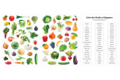 Stickers "I Learn Fruits and Vegetables" - 60 pcs - 2 - Flower, Fruit, and Vegetable Stickers - 10doigts.com - Flower, Fruit, and Vegetable Stickers - 10doigts.fr