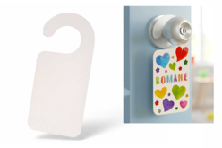 Plaque de porte en carton blanc - Plaque de porte - 10doigts.fr