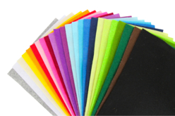 plaques de feutrine colorée - Feuilles de feutrine - 10doigts.fr