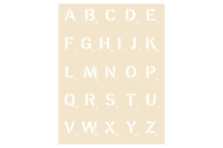 Pochoir alphabet scrabble - 20 x 30 cm - Pochoirs alphabets et chiffres pour personnaliser vos projets créatifs - 10doigts.fr