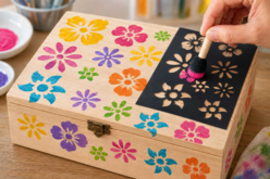 pochoir fleurs - Adhesive Stencils - 10doigts.fr