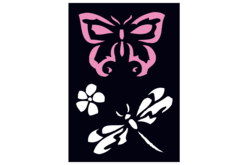 pochoir papillon libellule - Pochoirs adhésifs : la solution parfaite pour des motifs nets et sans bavure - 10doigts.fr