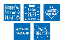 Plantillas "Papa" - 5 plantillas - Plantillas para pintar: la herramienta ideal para aprender pintura – 10doigts.fr