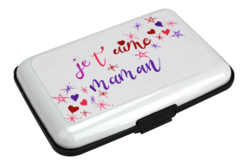 portatarjetas lettering - Plastique Opaque - 10doigts.fr