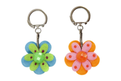 porte-clé fleurs feutrine - Décorations fleurs et feuilles : ajoutez une touche de nature à toutes vos créations - 10doigts.fr - 2