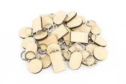 Llavero de madera formas personalizar - Bisutería y llaveros de madera - 10doigts.fr