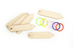 Porte Clefs cadeau fin annee bois - Bijoux et porte-clefs en bois - 10doigts.fr - 2