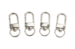 silver carabiner keychains - Clips et mousquetons : les finitions pour vos accessoires DIY - 10doigts.fr