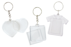 Plastic Keychains - 2 Pieces - 1 - Transparent Plastic - 10doigts.com - Transparent Plastic - 10doigts.fr
