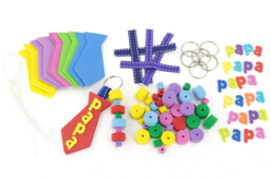 Porte-clés p'tites cravates - Porte-clés et range-clés pour Papa : une idée de cadeau personnalisé - 10doigts.fr - 2
