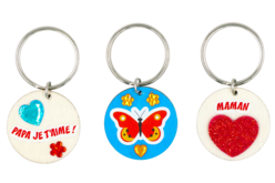 porte clés ronds en bois - Porte-clés - 10doigts.fr - 2