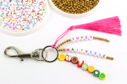 Multicolor Alphabet Round Beads - 250 Beads - 2 - Message Jewelry - 10doigts.com - Message Jewelry - 10doigts.fr