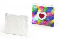 Porte monnaie fermeture zippée - Sacs et trousses en tissu à personnaliser : vos supports de création textile - 10doigts.fr