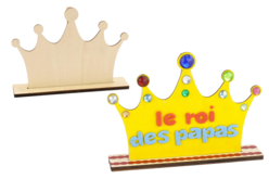 Porte-photo Couronne - Supports plats en bois - 10doigts.fr