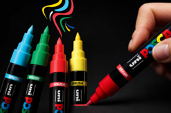 POSCA Brush – Set of 8 Brush Markers - POSCA Markers - 10doigts.fr