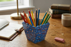 pot à crayons en bois ondulé - Supports Mosaïques - 10doigts.fr - 2