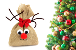 Renne de Noël en toile de jute - Toile de jute - Textiles - 10doigts.fr - 2