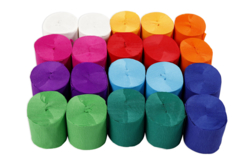 rollo de crepé 10 colores - Papel crepé - 10doigts.fr