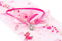 ruban organza rose sur bracelet - Rubans - 10doigts.fr - 2