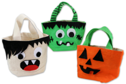sac à bonbons halloween - Coton, lin - Textiles - 10doigts.fr