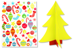 3D Christmas Tree to Decorate with Stickers - 1 - Christmas Creative Kits for Children - 10doigts.com - Christmas Creative Kits for Children - 10doigts.fr