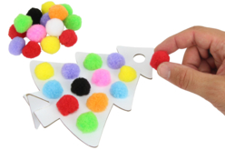 árbol a pomponar - Kits creativos de Navidad para los niños - 10doigts.fr