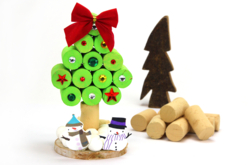 Abeto de Navidad con tapones de corcho - Strass - 10doigts.fr