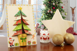 Sapin origami - Supports plats en bois - 10doigts.fr - 2