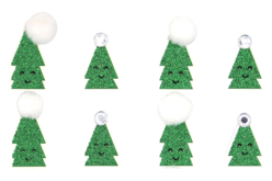 sapin stickers - Gommettes de Noël : autocollants et stickers créatifs pour enfants - 10doigts.fr