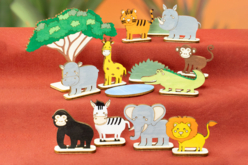 escena en madera la jungla - Juegos y Juguetes de Madera - 10doigts.fr