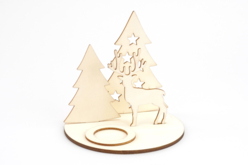 scène rennes bougeoir de noel - Bougeoirs en bois - 10doigts.fr - 2