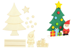 Escena de Navidad de madera a montar - Decoraciones de Navidad de madera - 10doigts.fr