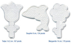 Set de 10 plaques fantaisies pour perles à repasser - Perles à repasser 5 mm - 10doigts.fr - 2