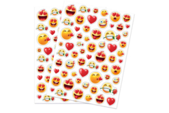 Set de 116 gommettes émoticones LOVE - 2 planches - Gommettes Fête des parents : personnaliser vos cadeaux avec amour - 10doigts.fr - 2