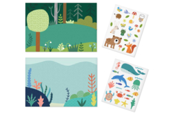 set de 2 decoraciones más decoraciones mar y bosque - Kits creativos gomets - 10doigts.fr