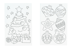Set de 4 tarjetas de Navidad para colorear + sobres - Cartas de felicitación - 10doigts.fr